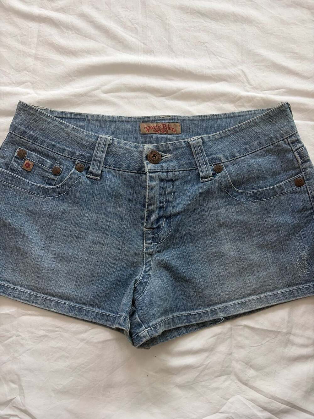 Paris Blues Vintage Y2K Low Rise Denim Micro Shorts Size 11